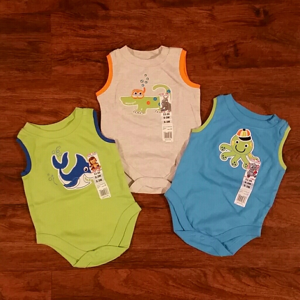 Bodysuit Set (3) Sea Creatures 0-3M